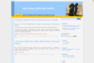 Atak Satranç Egitim Spor Kulübü Atak Satranç Eğitim Spor Klübü sitesi ekran görüntüsü